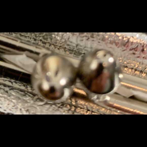 Vintage Silver Metallic Clutch Purse With Chain Sparkly Bling Evening Cocktails - Picture 7 of 11